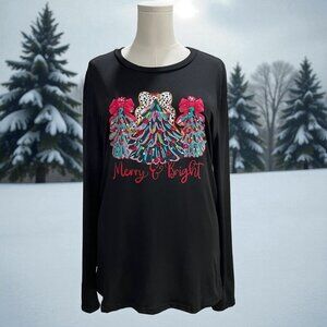 Stencil Merry Bright Christmas Tree Top XL Holiday Winter Comfy Cozy Festive